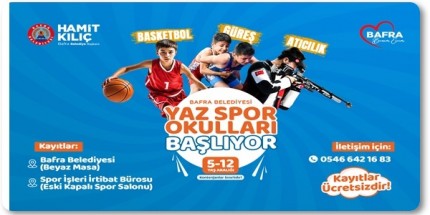 Yaz Spor Okulları İçin Kayıt Zamanı